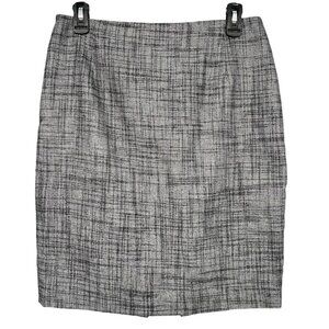 Tahari Pencil Straight Skirt Knee Length Black White Size 8